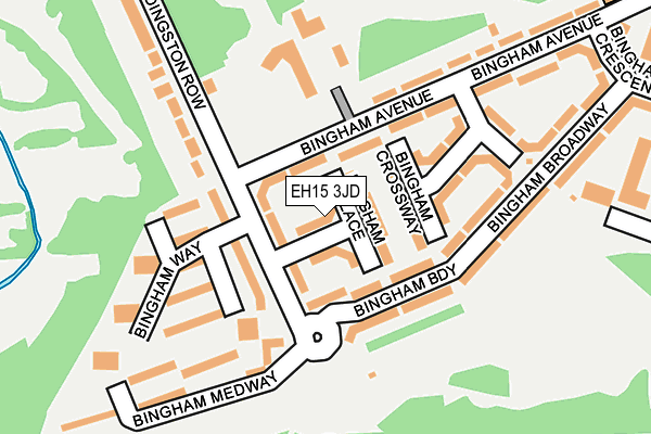 EH15 3JD map - OS OpenMap – Local (Ordnance Survey) EH15 3JD map - OS OpenMap – Local (Ordnance Survey)