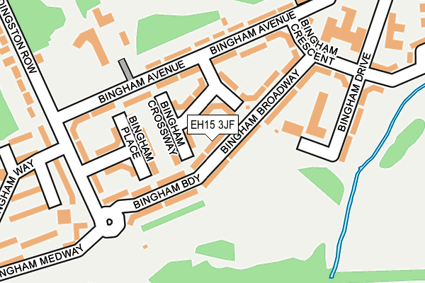 EH15 3JF map - OS OpenMap – Local (Ordnance Survey) EH15 3JF map - OS OpenMap – Local (Ordnance Survey)