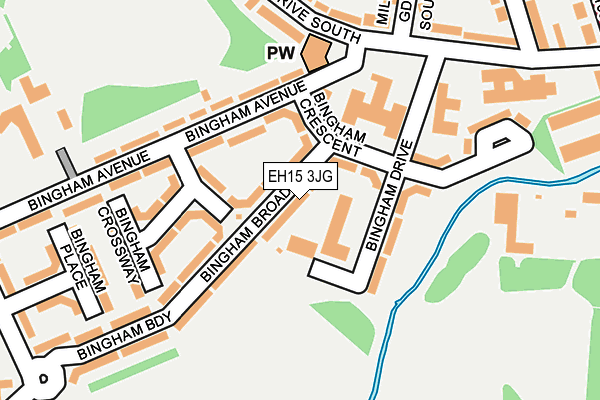 EH15 3JG map - OS OpenMap – Local (Ordnance Survey) EH15 3JG map - OS OpenMap – Local (Ordnance Survey)