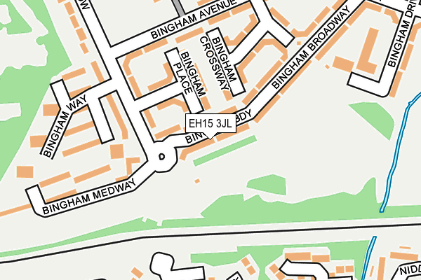 EH15 3JL map - OS OpenMap – Local (Ordnance Survey) EH15 3JL map - OS OpenMap – Local (Ordnance Survey)