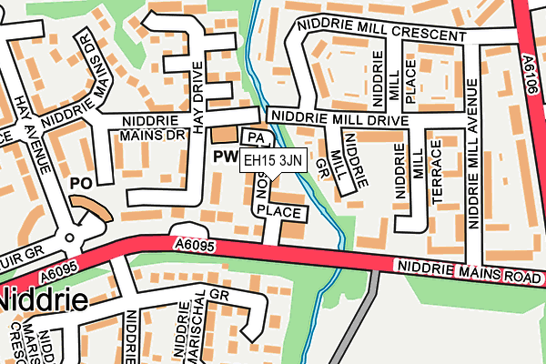 EH15 3JN map - OS OpenMap – Local (Ordnance Survey) EH15 3JN map - OS OpenMap – Local (Ordnance Survey)