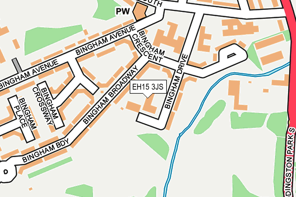 EH15 3JS map - OS OpenMap – Local (Ordnance Survey) EH15 3JS map - OS OpenMap – Local (Ordnance Survey)