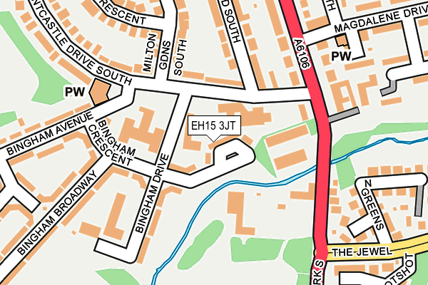 EH15 3JT map - OS OpenMap – Local (Ordnance Survey) EH15 3JT map - OS OpenMap – Local (Ordnance Survey)