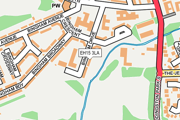EH15 3LA map - OS OpenMap – Local (Ordnance Survey) EH15 3LA map - OS OpenMap – Local (Ordnance Survey)