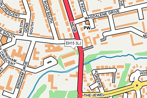EH15 3LJ map - OS OpenMap – Local (Ordnance Survey) EH15 3LJ map - OS OpenMap – Local (Ordnance Survey)