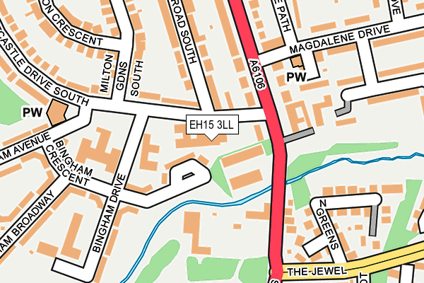 EH15 3LL map - OS OpenMap – Local (Ordnance Survey) EH15 3LL map - OS OpenMap – Local (Ordnance Survey)
