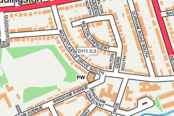 EH15 3LS map - OS OpenMap – Local (Ordnance Survey) EH15 3LS map - OS OpenMap – Local (Ordnance Survey)