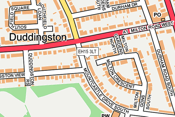 EH15 3LT map - OS OpenMap – Local (Ordnance Survey) EH15 3LT map - OS OpenMap – Local (Ordnance Survey)