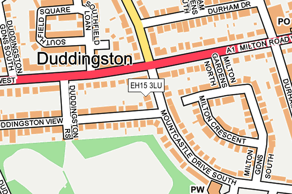 EH15 3LU map - OS OpenMap – Local (Ordnance Survey) EH15 3LU map - OS OpenMap – Local (Ordnance Survey)