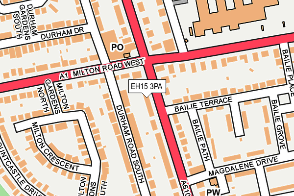EH15 3PA map - OS OpenMap – Local (Ordnance Survey) EH15 3PA map - OS OpenMap – Local (Ordnance Survey)