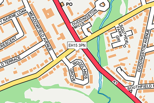 EH15 3PN map - OS OpenMap – Local (Ordnance Survey) EH15 3PN map - OS OpenMap – Local (Ordnance Survey)