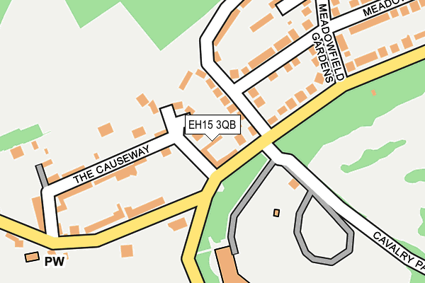 EH15 3QB map - OS OpenMap – Local (Ordnance Survey) EH15 3QB map - OS OpenMap – Local (Ordnance Survey)