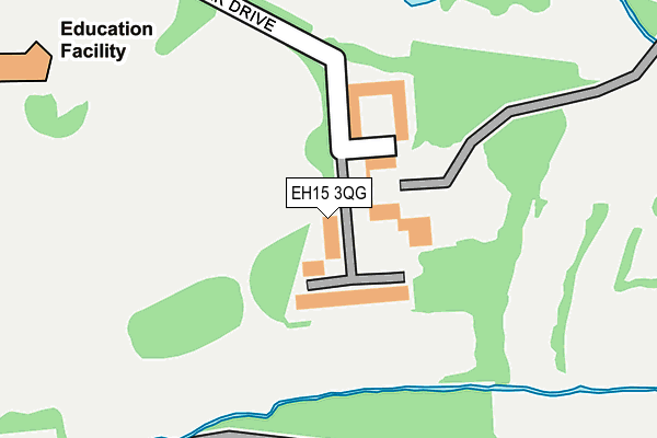 EH15 3QG map - OS OpenMap – Local (Ordnance Survey)