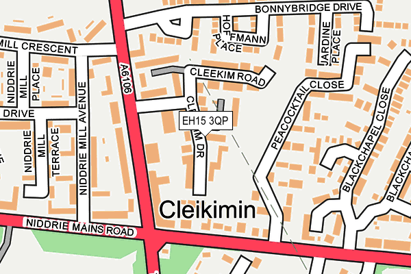 EH15 3QP map - OS OpenMap – Local (Ordnance Survey) EH15 3QP map - OS OpenMap – Local (Ordnance Survey)