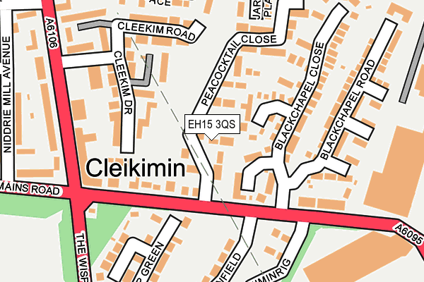 EH15 3QS map - OS OpenMap – Local (Ordnance Survey) EH15 3QS map - OS OpenMap – Local (Ordnance Survey)