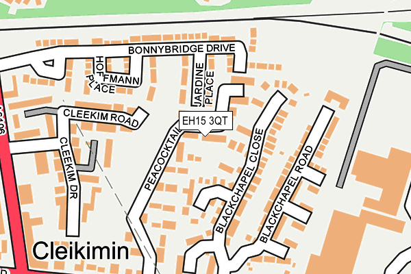 EH15 3QT map - OS OpenMap – Local (Ordnance Survey) EH15 3QT map - OS OpenMap – Local (Ordnance Survey)