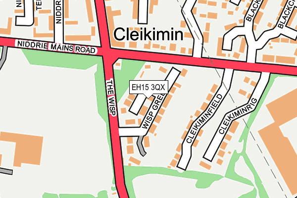 EH15 3QX map - OS OpenMap – Local (Ordnance Survey) EH15 3QX map - OS OpenMap – Local (Ordnance Survey)