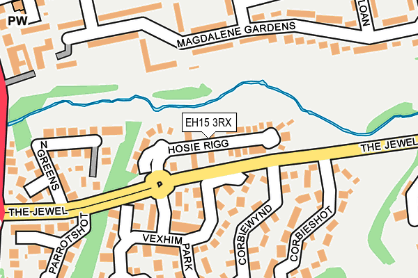 EH15 3RX map - OS OpenMap – Local (Ordnance Survey) EH15 3RX map - OS OpenMap – Local (Ordnance Survey)