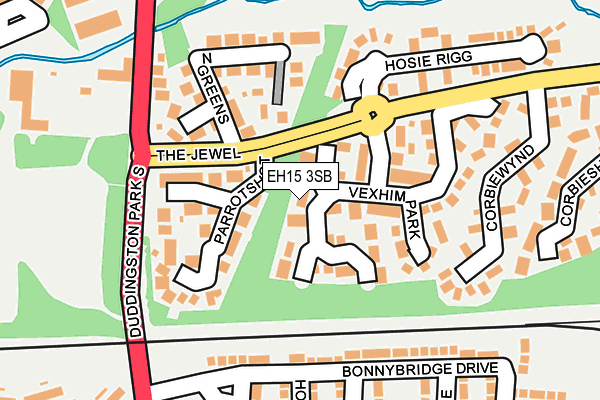 EH15 3SB map - OS OpenMap – Local (Ordnance Survey) EH15 3SB map - OS OpenMap – Local (Ordnance Survey)