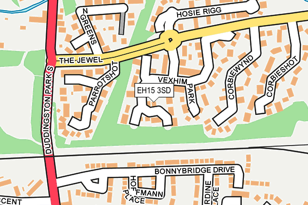 EH15 3SD map - OS OpenMap – Local (Ordnance Survey) EH15 3SD map - OS OpenMap – Local (Ordnance Survey)
