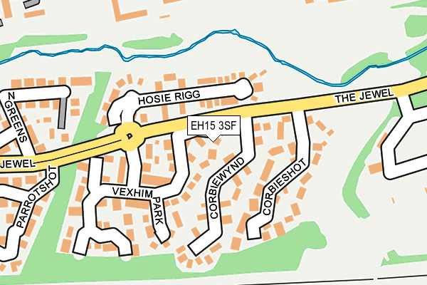 EH15 3SF map - OS OpenMap – Local (Ordnance Survey) EH15 3SF map - OS OpenMap – Local (Ordnance Survey)