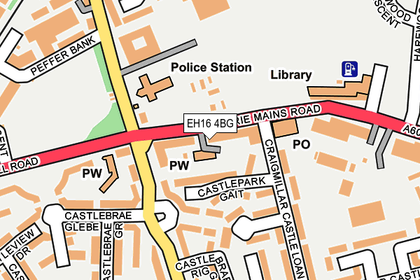 EH16 4BG map - OS OpenMap – Local (Ordnance Survey) EH16 4BG map - OS OpenMap – Local (Ordnance Survey)