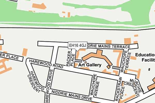 EH16 4GJ map - OS OpenMap – Local (Ordnance Survey)