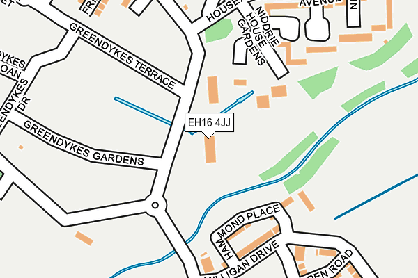 EH16 4JJ map - OS OpenMap – Local (Ordnance Survey)