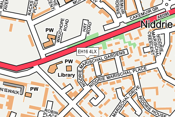 EH16 4LX map - OS OpenMap – Local (Ordnance Survey)
