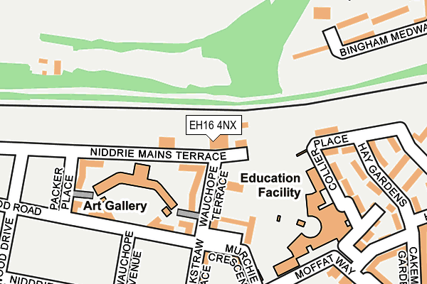 EH16 4NX map - OS OpenMap – Local (Ordnance Survey)