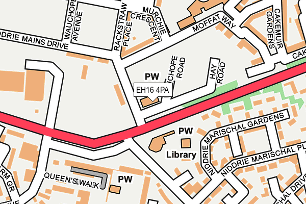 EH16 4PA map - OS OpenMap – Local (Ordnance Survey)