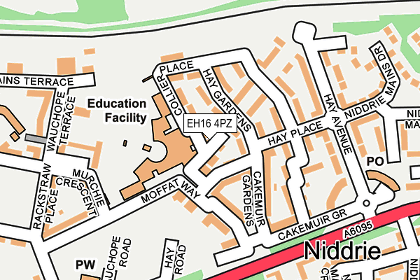 EH16 4PZ map - OS OpenMap – Local (Ordnance Survey) EH16 4PZ map - OS OpenMap – Local (Ordnance Survey)