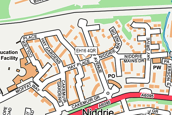 EH16 4QR map - OS OpenMap – Local (Ordnance Survey)