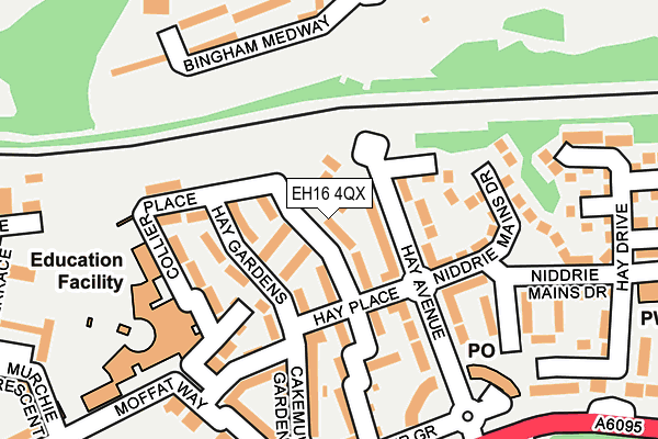 EH16 4QX map - OS OpenMap – Local (Ordnance Survey)
