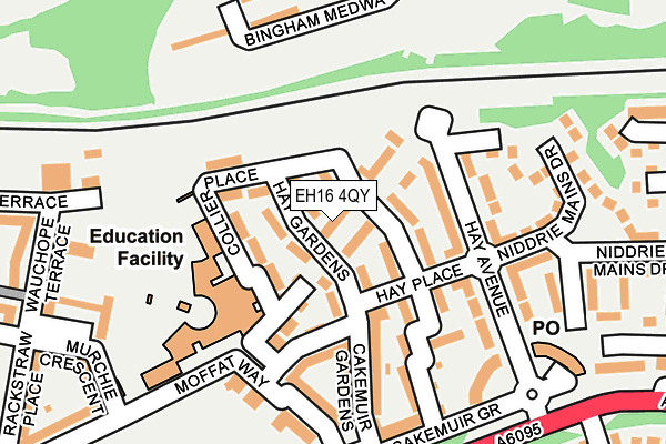 EH16 4QY map - OS OpenMap – Local (Ordnance Survey)
