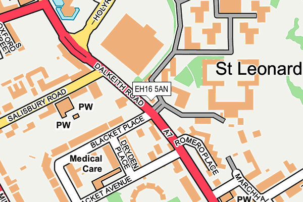 EH16 5AN map - OS OpenMap – Local (Ordnance Survey) EH16 5AN map - OS OpenMap – Local (Ordnance Survey)