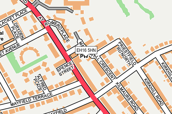 EH16 5HN map - OS OpenMap – Local (Ordnance Survey) EH16 5HN map - OS OpenMap – Local (Ordnance Survey)