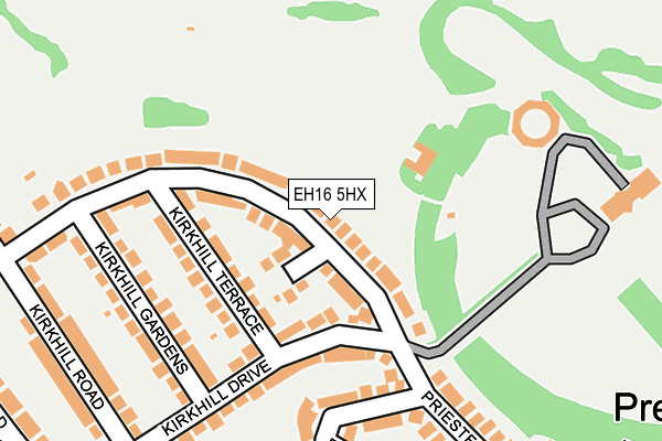 EH16 5HX map - OS OpenMap – Local (Ordnance Survey) EH16 5HX map - OS OpenMap – Local (Ordnance Survey)