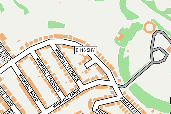 EH16 5HY map - OS OpenMap – Local (Ordnance Survey)