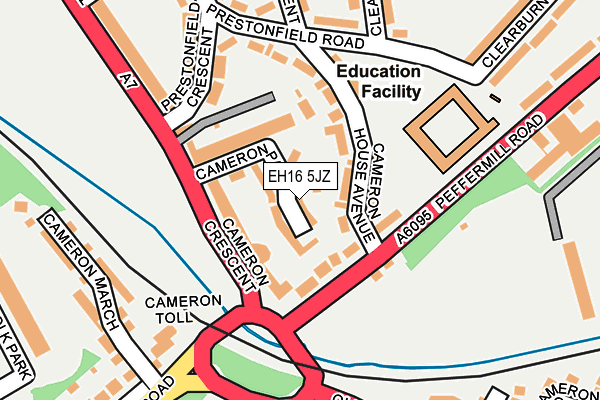 EH16 5JZ map - OS OpenMap – Local (Ordnance Survey) EH16 5JZ map - OS OpenMap – Local (Ordnance Survey)