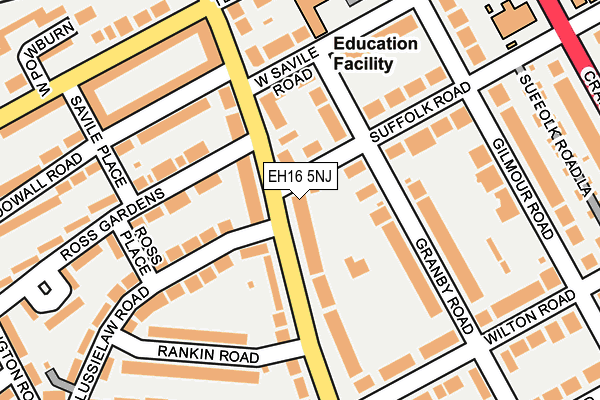 EH16 5NJ map - OS OpenMap – Local (Ordnance Survey) EH16 5NJ map - OS OpenMap – Local (Ordnance Survey)