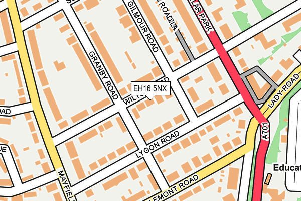EH16 5NX map - OS OpenMap – Local (Ordnance Survey)