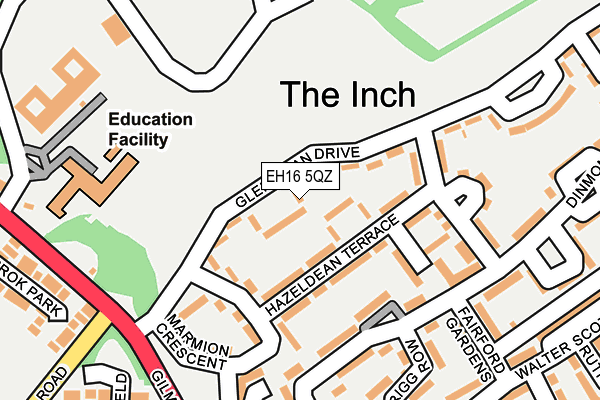 EH16 5QZ map - OS OpenMap – Local (Ordnance Survey)
