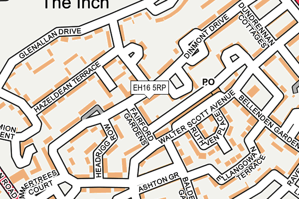 EH16 5RP map - OS OpenMap – Local (Ordnance Survey)