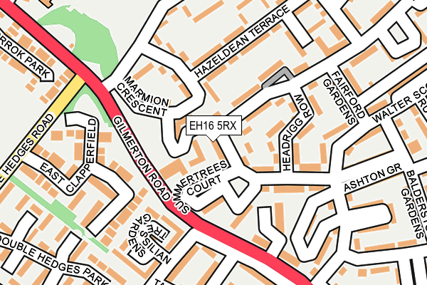 EH16 5RX map - OS OpenMap – Local (Ordnance Survey) EH16 5RX map - OS OpenMap – Local (Ordnance Survey)