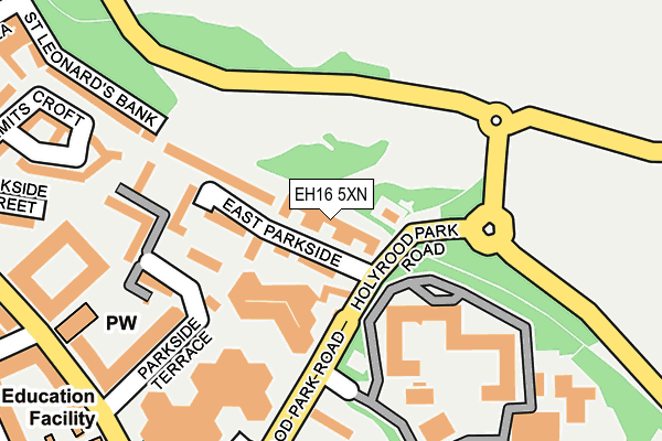 EH16 5XN map - OS OpenMap – Local (Ordnance Survey)