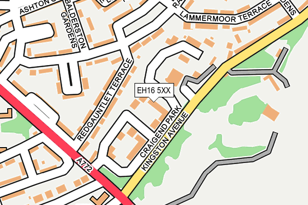 EH16 5XX map - OS OpenMap – Local (Ordnance Survey)
