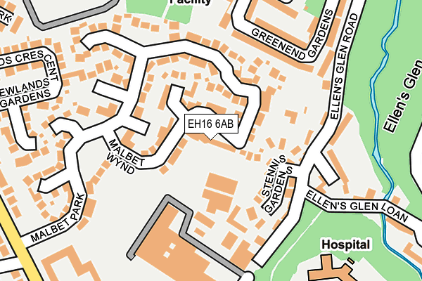 EH16 6AB map - OS OpenMap – Local (Ordnance Survey) EH16 6AB map - OS OpenMap – Local (Ordnance Survey)