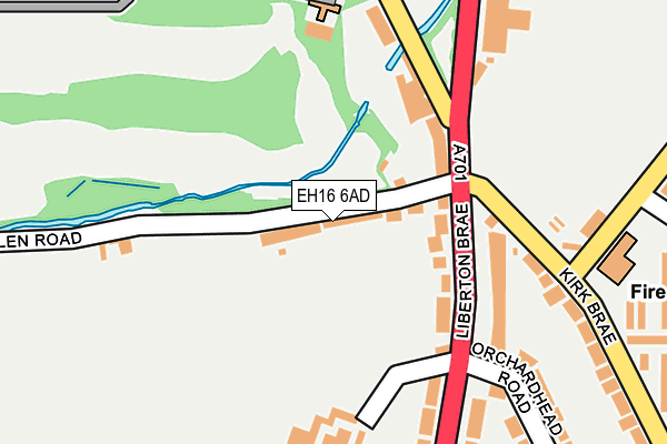 EH16 6AD map - OS OpenMap – Local (Ordnance Survey) EH16 6AD map - OS OpenMap – Local (Ordnance Survey)