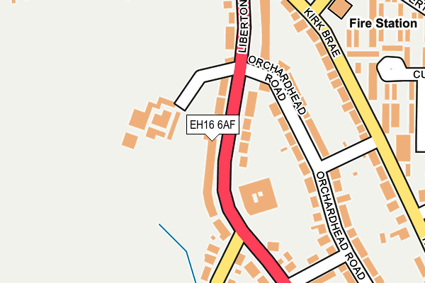 EH16 6AF map - OS OpenMap – Local (Ordnance Survey) EH16 6AF map - OS OpenMap – Local (Ordnance Survey)